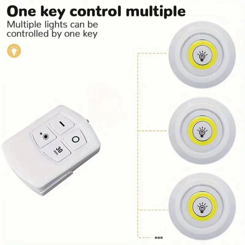 Dimmable LED Under Cabinet Light - Remote Control, Battery Powered