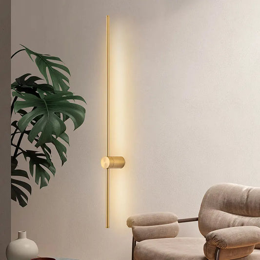 Copper Black LED Wall Lamp: Touch Dimmable & Rotatable