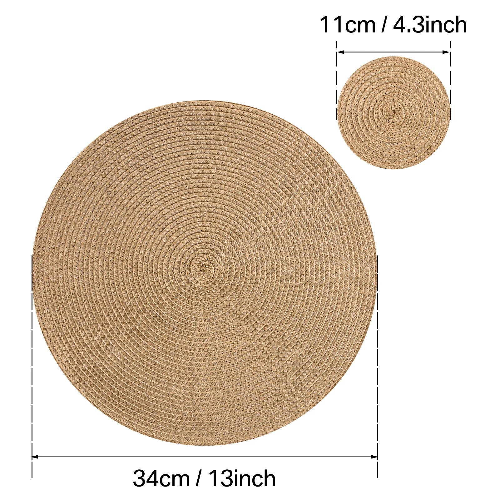 Heat Resistant Round Placemats Set of 6 - Durable & Stylish