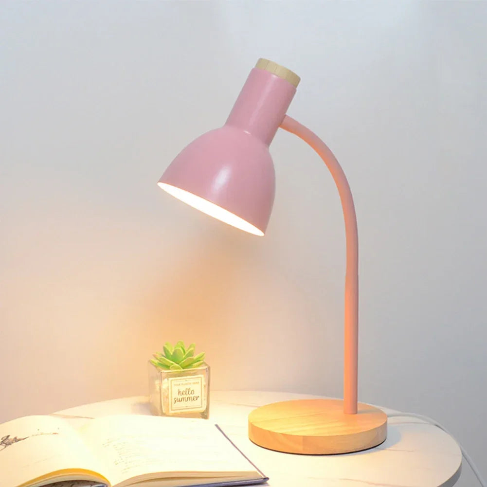 Wooden LED Nordic Desk Lamp - Eye Protection & Folding Design