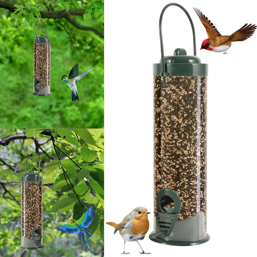 Bird Feeder PVC Tube - Weatherproof, 2 Ports, 1/2PCS