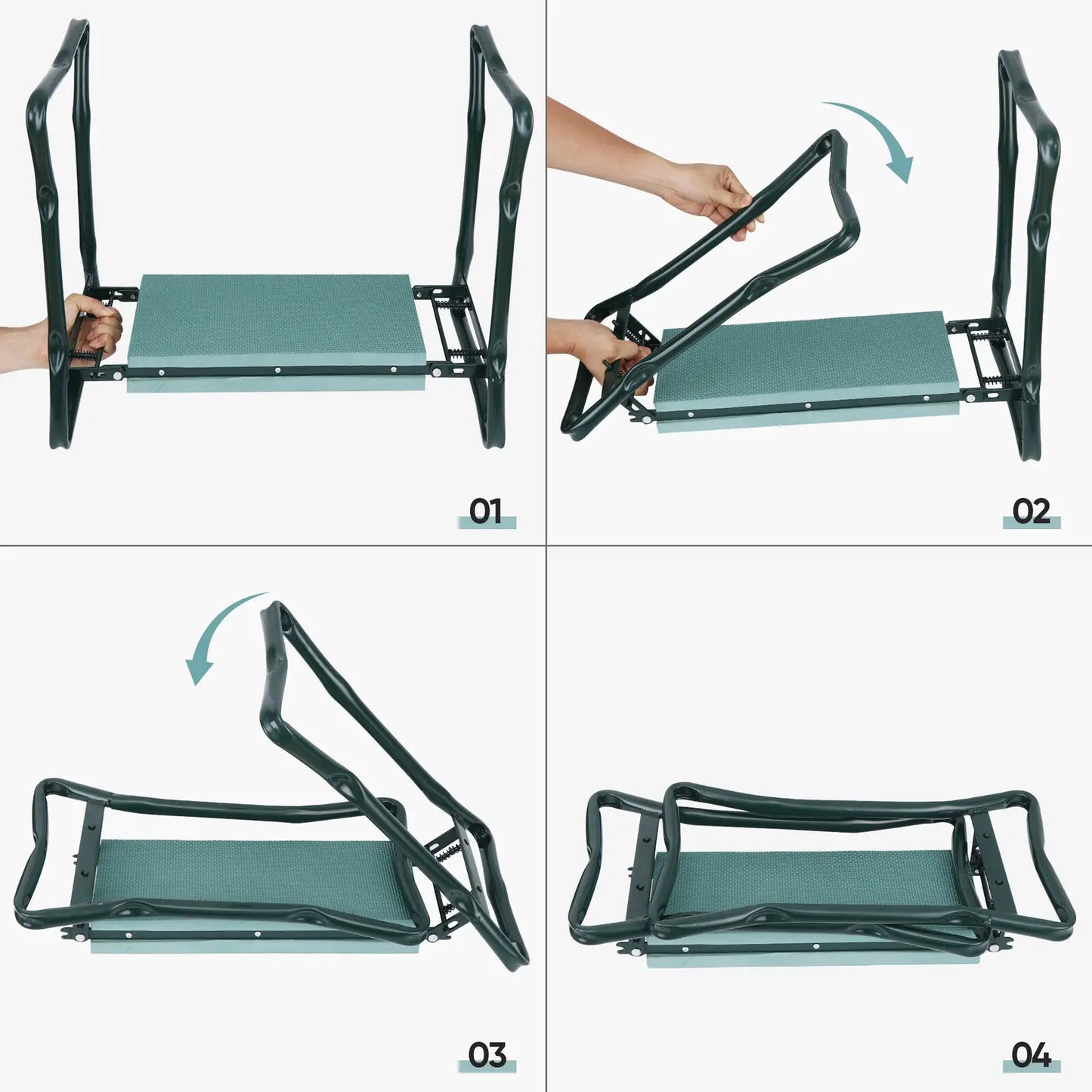 Foldable Garden Kneeler & Seat with Cushion & Tool Pouch