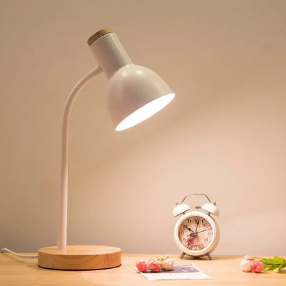 Wooden LED Nordic Desk Lamp - Eye Protection & Folding Design