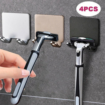 Aluminum Razor Holder - Punch-Free Wall Mount Organizer