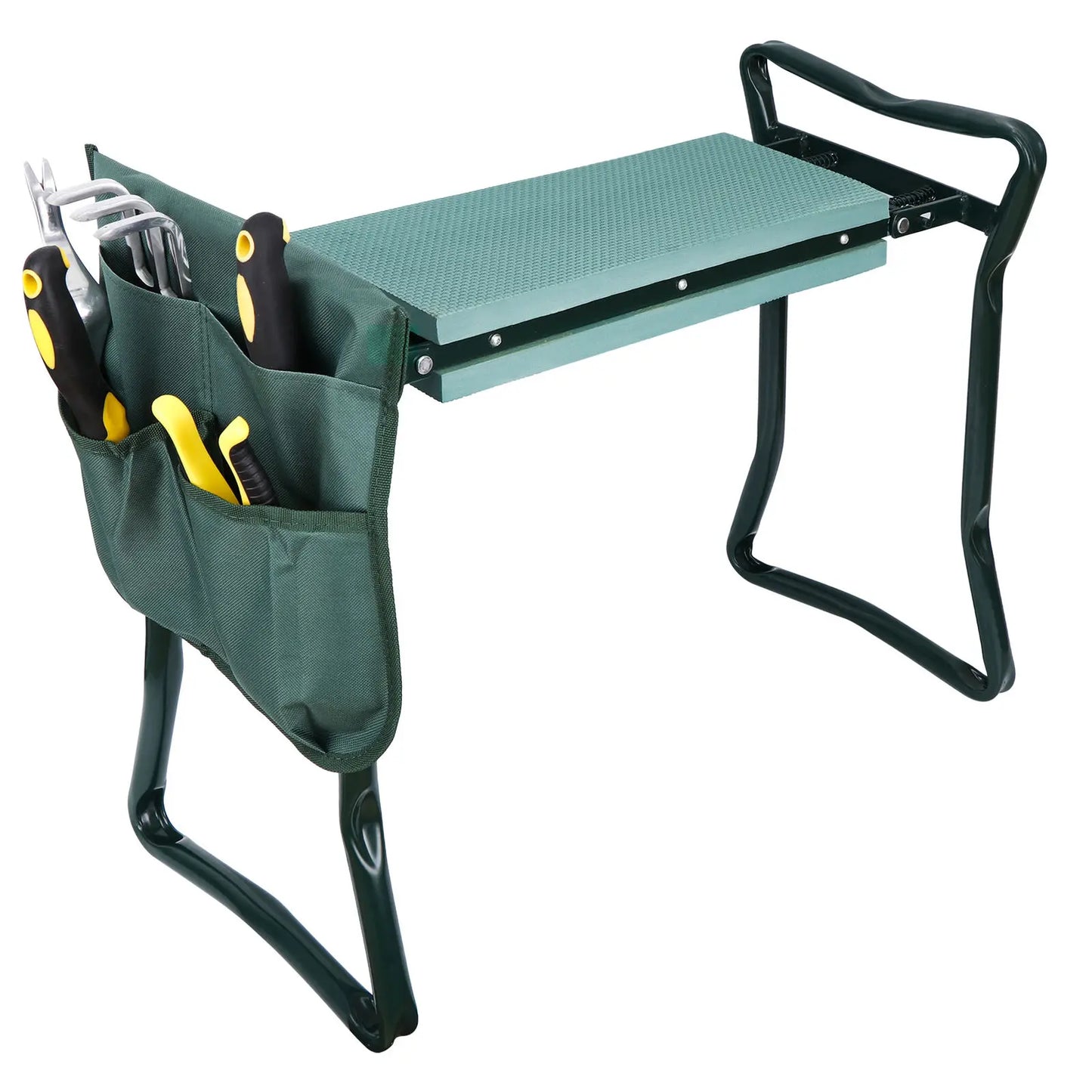 Foldable Garden Kneeler & Seat with Cushion & Tool Pouch