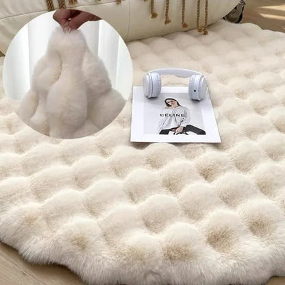 Faux Fur Round Carpet - Luxury Plush Rugs for Bedroom Decor