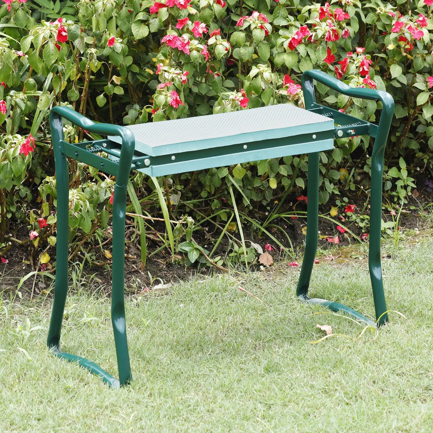 Foldable Garden Kneeler & Seat with Cushion & Tool Pouch