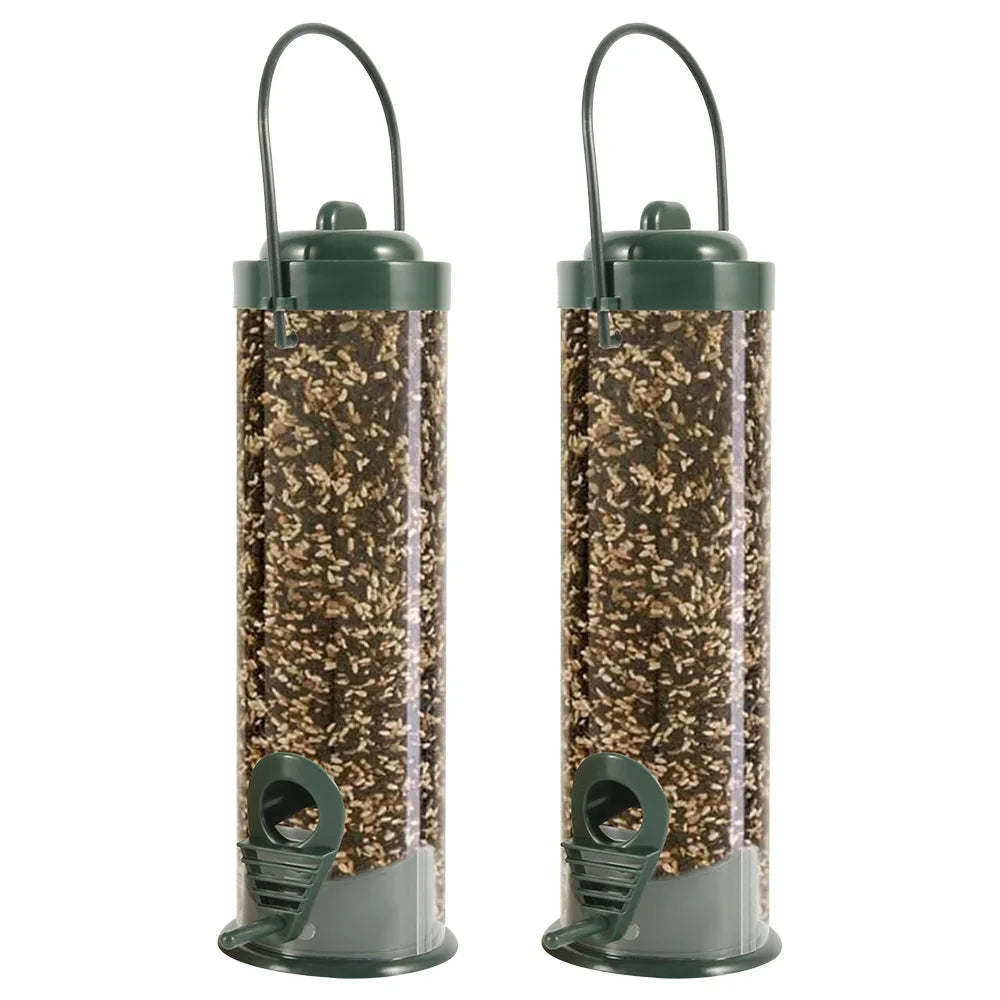 Bird Feeder PVC Tube - Weatherproof, 2 Ports, 1/2PCS