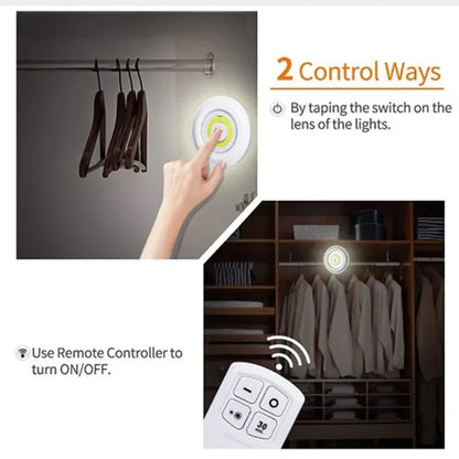 Dimmable LED Under Cabinet Light - Remote Control, Battery Powered