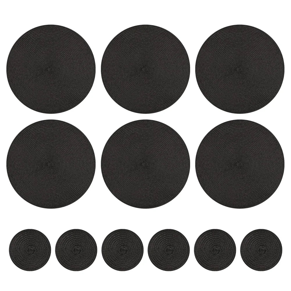 Heat Resistant Round Placemats Set of 6 - Durable & Stylish