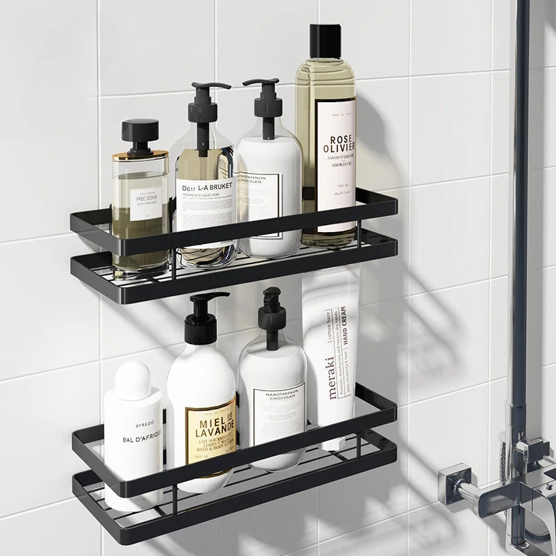 Wall Hanging Shower Caddy: Multi-Function Storage Shelf