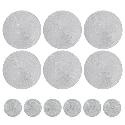 Heat Resistant Round Placemats Set of 6 - Durable & Stylish