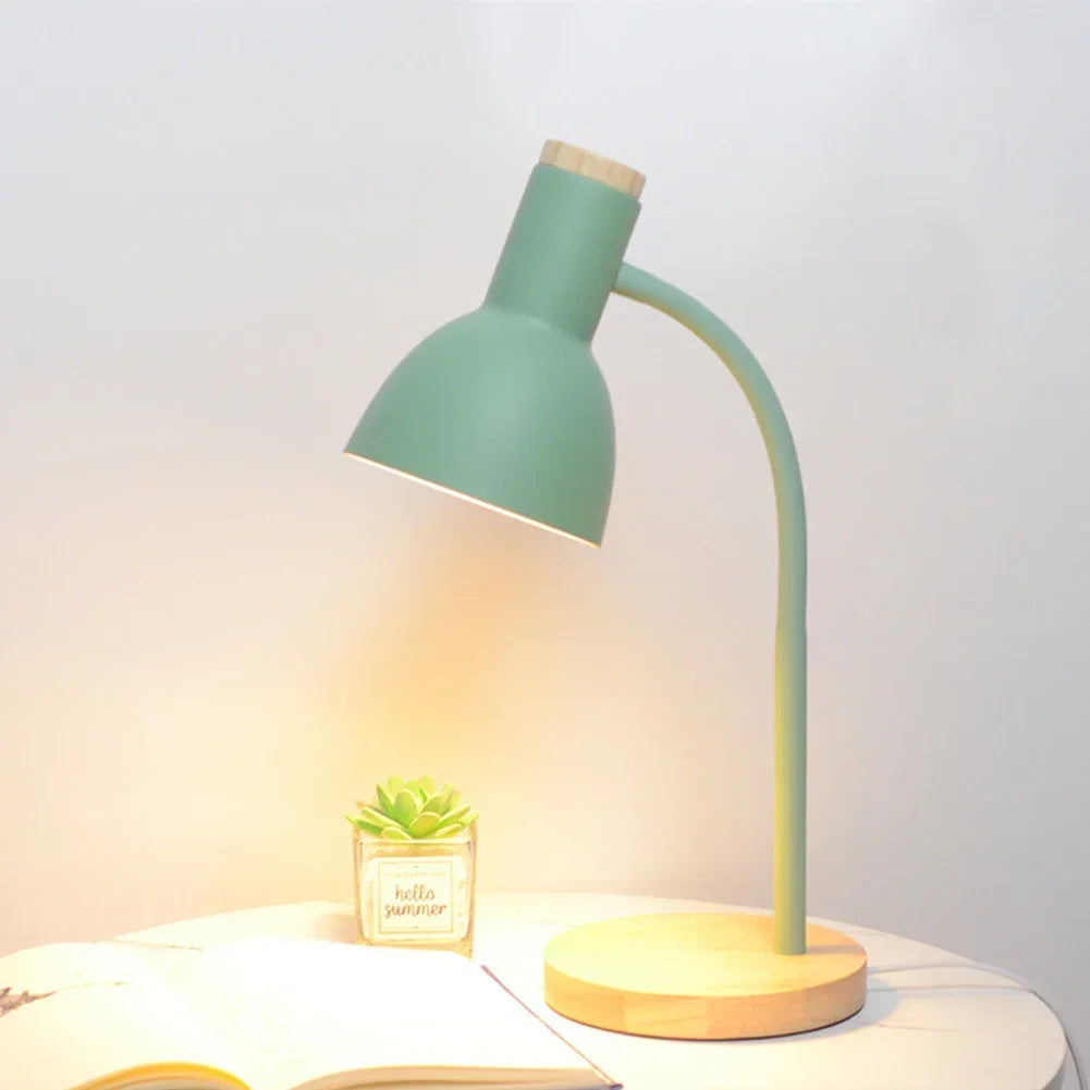 Wooden LED Nordic Desk Lamp - Eye Protection & Folding Design