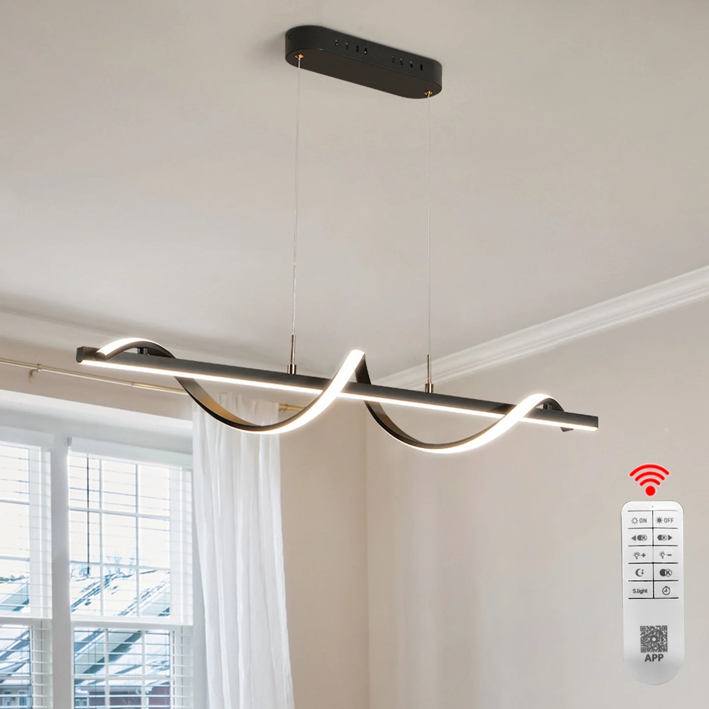 Modern Pendant Light - Dimmable & Adjustable Ceiling Lamp