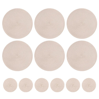 Heat Resistant Round Placemats Set of 6 - Durable & Stylish