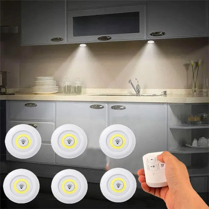 Dimmable LED Under Cabinet Light - Remote Control, Battery Powered