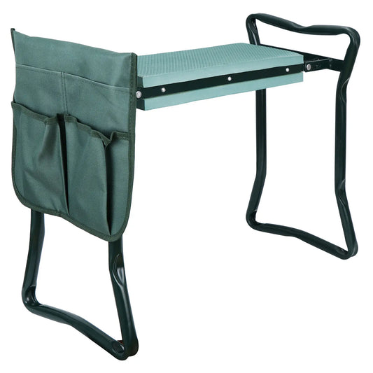 Foldable Garden Kneeler & Seat with Cushion & Tool Pouch